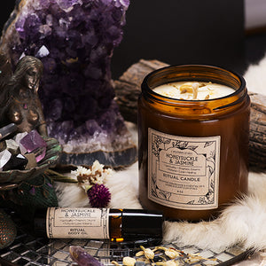 Honeysuckle & Jasmine Ritual Oil - For Spirituality, Prophetic Dreams, Fortune, Love, Healing