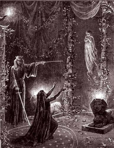 Émile Bayard Summoning the Beloved Dead, Illustration from ‘Histoire de la magie’ (History of magic) by Paul Christian, Paris, 1870