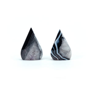 Black Agate Flame Point