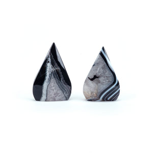 Black Agate Flame Point