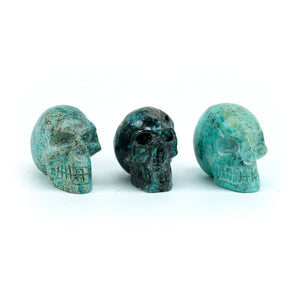 Chrysocolla Skulls