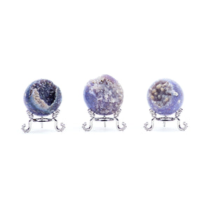 Grape Agate Sphere with Stand
