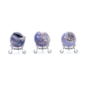 Grape Agate Sphere with Stand