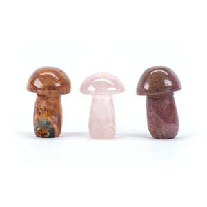 Rose Quartz Mushrooms