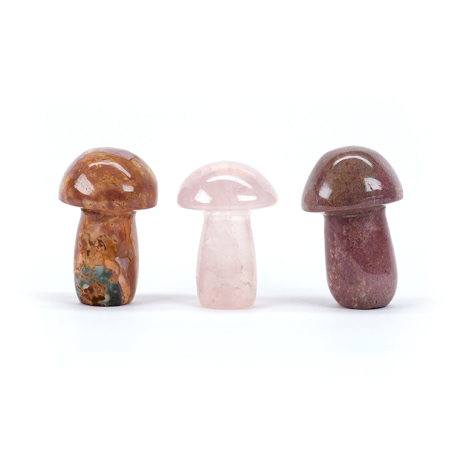 Rose Quartz Mushrooms