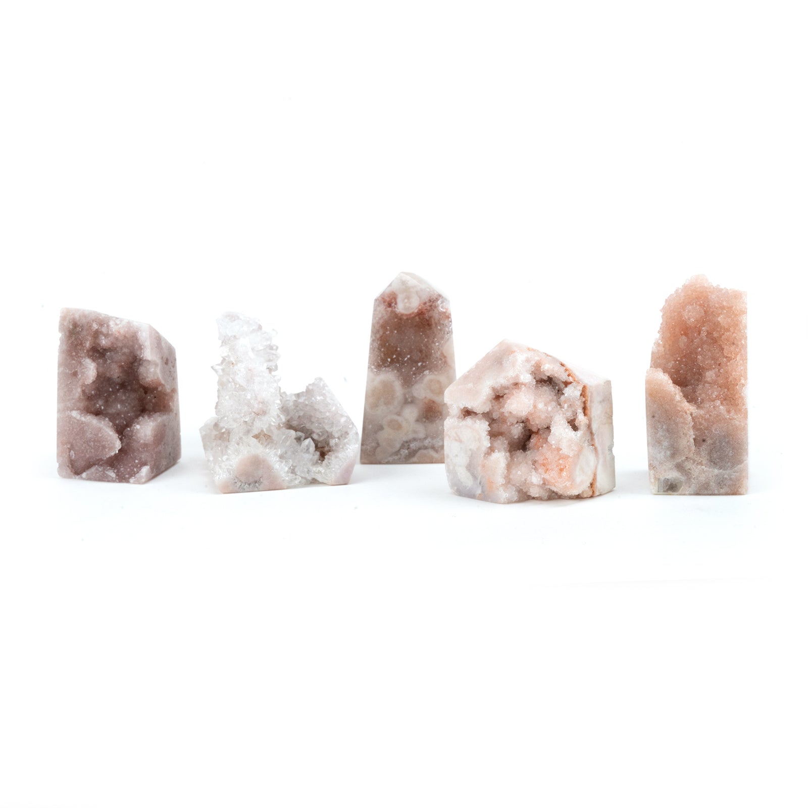 Pink Amethyst Clusters and Towers