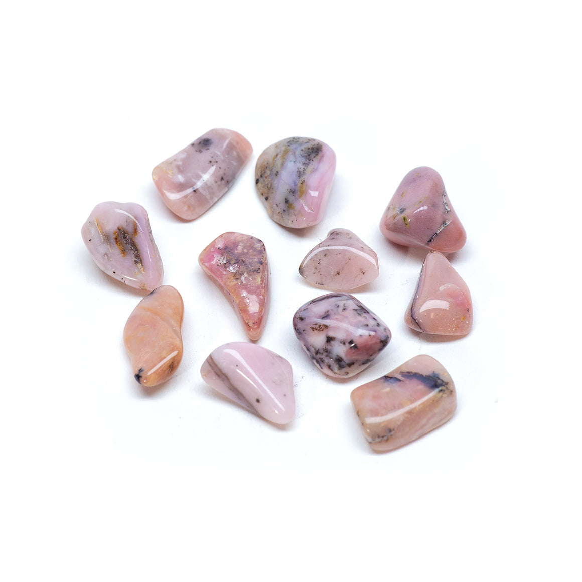 Peruvian Pink Opal Tumbled, two pieces