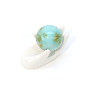 Porcelain Hand Mineral and Sphere Stand, Small