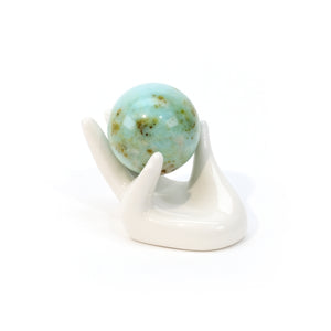 Porcelain Hand Mineral and Sphere Stand, Small