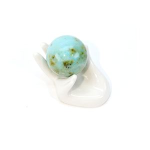 Porcelain Hand Mineral and Sphere Stand, Small