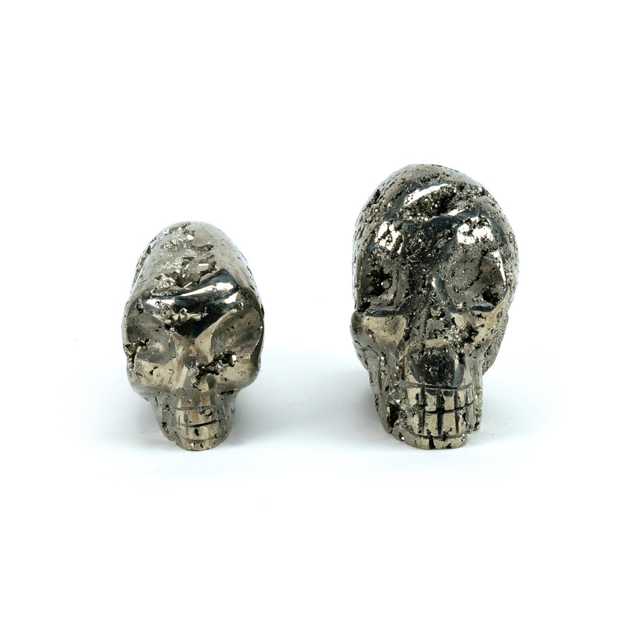 Pyrite Mineral Skulls