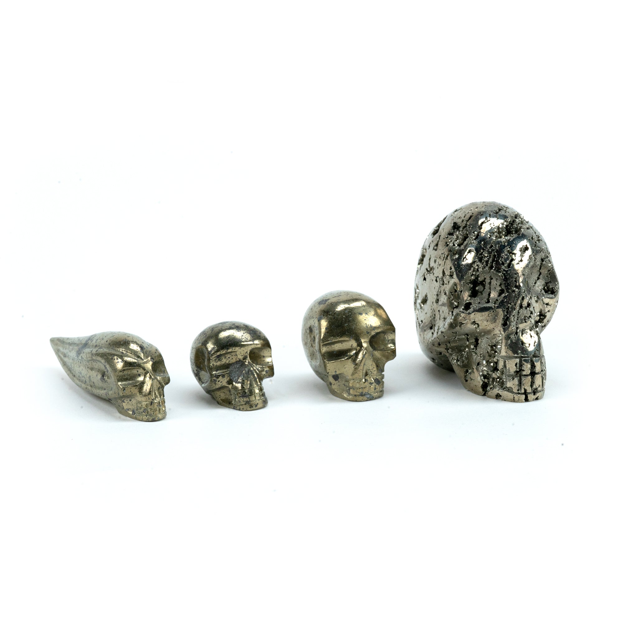 Pyrite Mineral Skulls