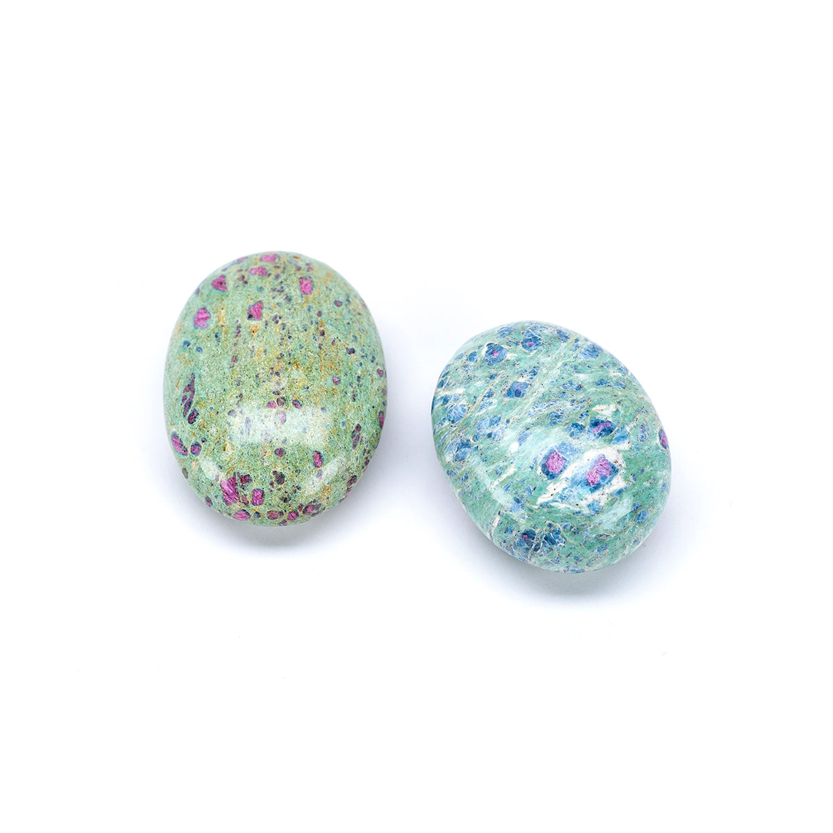 Ruby Fuscite Palm Stone