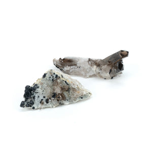 Smoky Quartz Cluster with Black Tourmaline