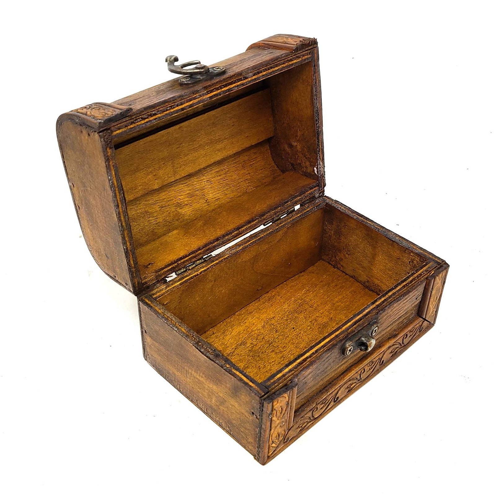 Antique Wooden Tarot & Trinket Chest