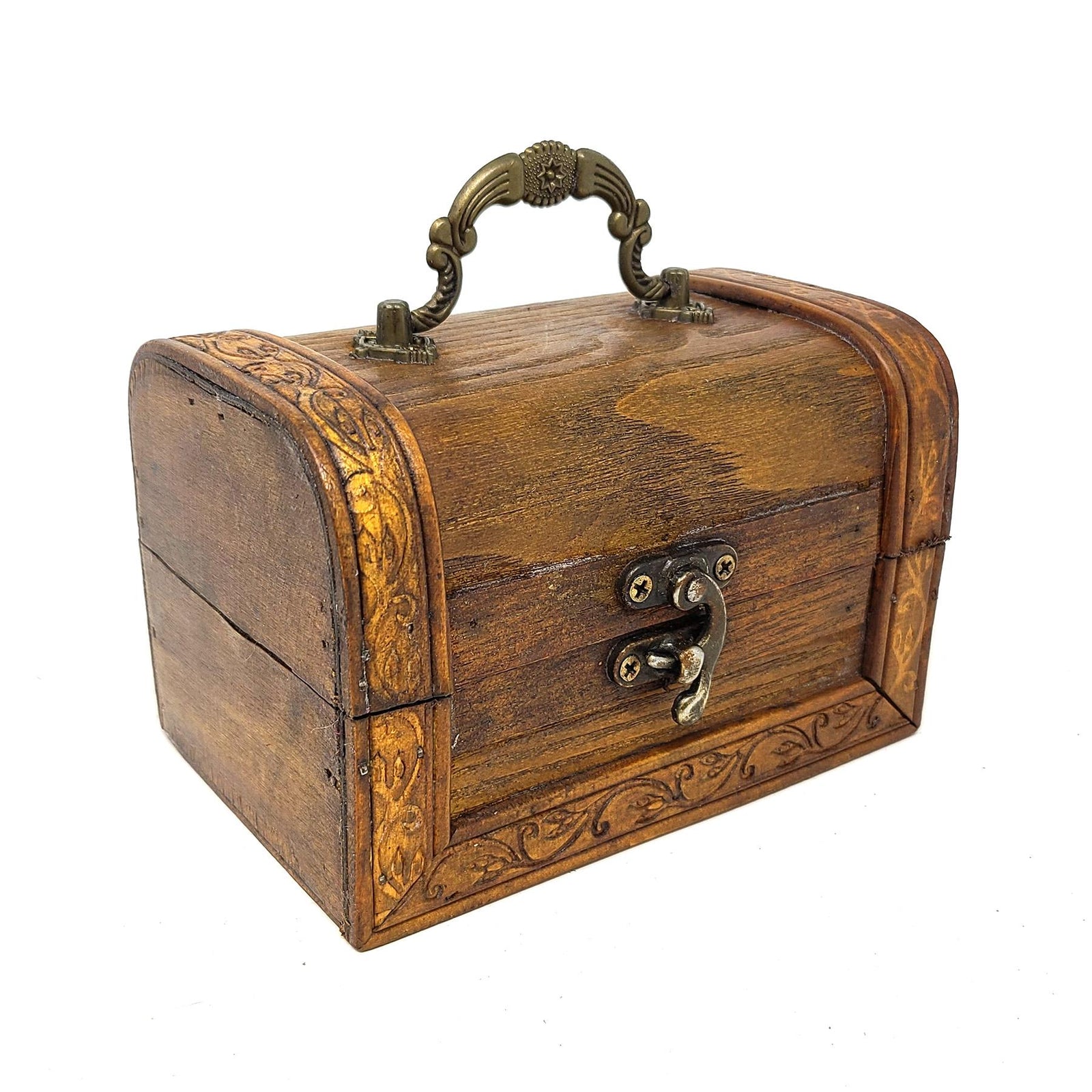 Antique Wooden Tarot & Trinket Chest