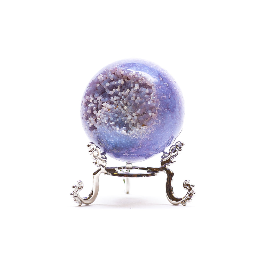 Grape Agate Sphere with Stand