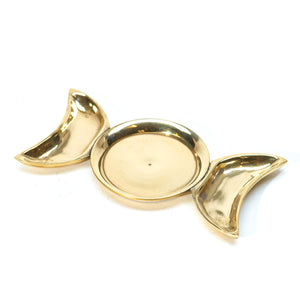 Triple Moon Brass Offering Tray