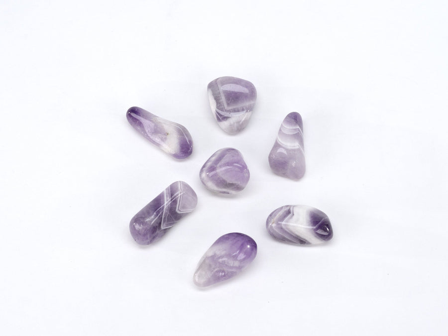 Banded Amethyst, tumbled, one piece