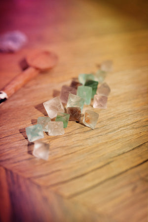 Fluorite Octahedrons, 3 pieces