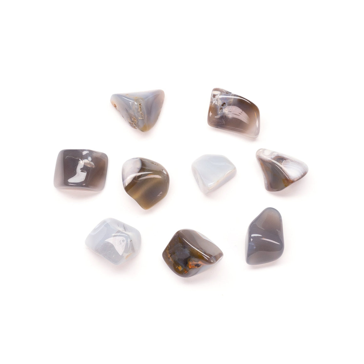 Grey Agate, tumbled, one piece