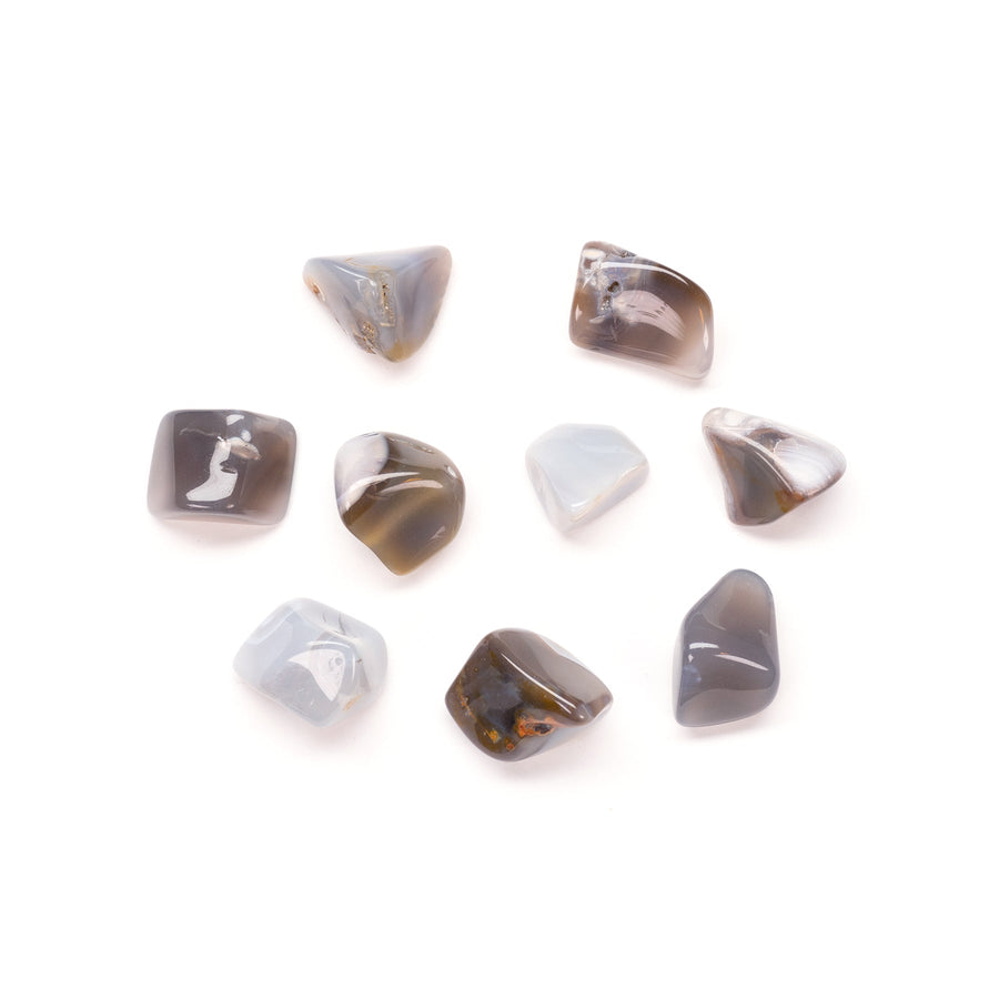 Grey Agate, tumbled, one piece
