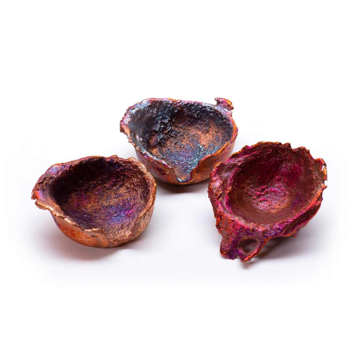 Handmade Aura Copper Splash Offering Bowl