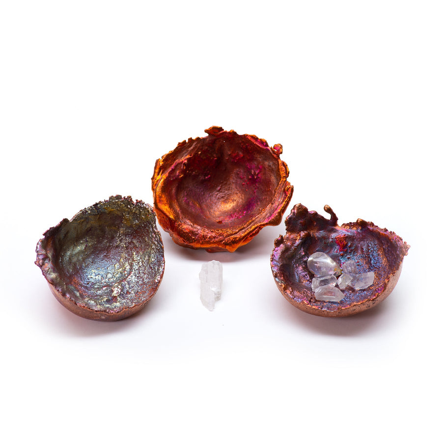 Handmade Aura Copper Splash Offering Bowl