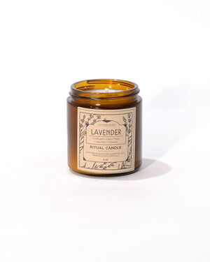 best lavender candles in amber jar with lid