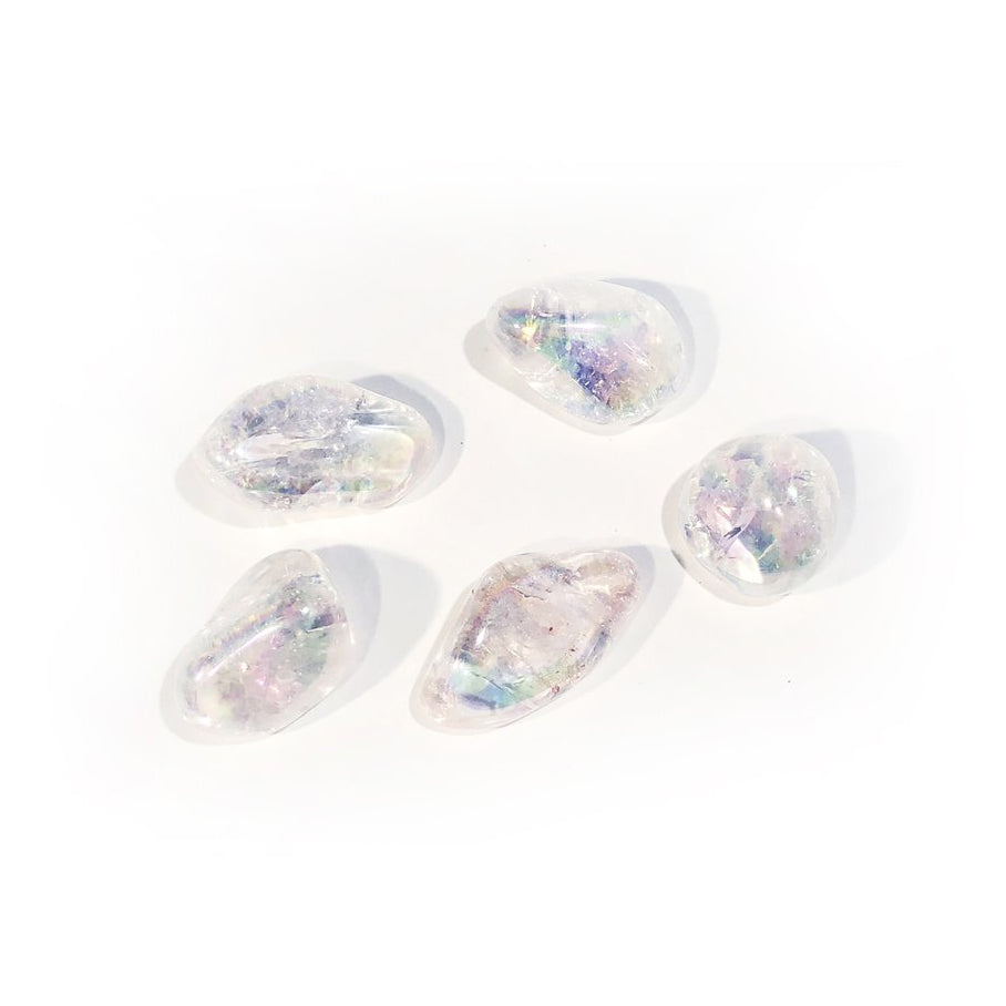 Opal Aura Quartz, tumbled, one piece
