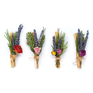 Palo Santo Flora Bundle with Lavender, Cedar, and Roses