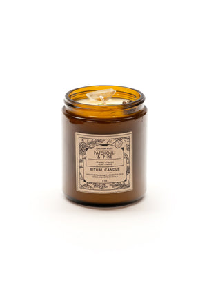 Patchouli & Pine Ritual Candle - pine scented candle - J Southern