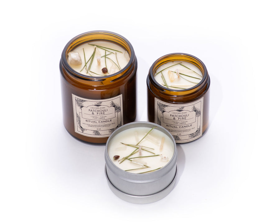 Patchouli & Pine Ritual Candle - Pine Candle - J Southern