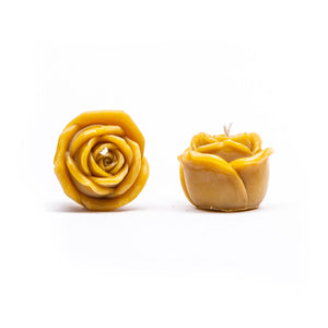 Yellow Rose Beeswax Candle