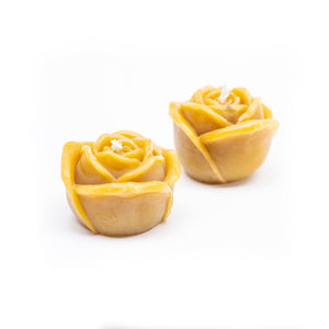 Yellow Rose Beeswax Candle